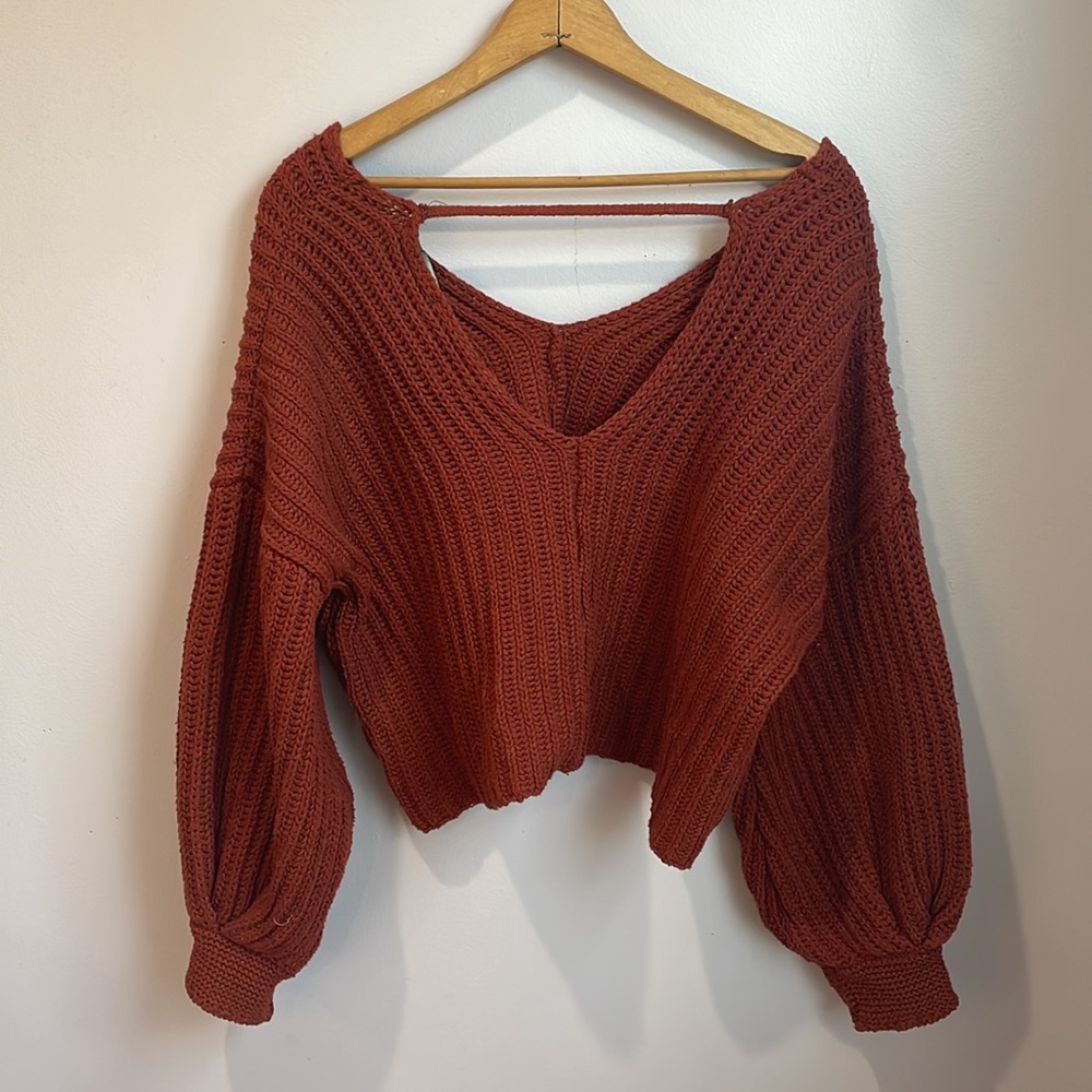 Forever 21 - size small burnt orange knit sweater - Picture 2 of 3